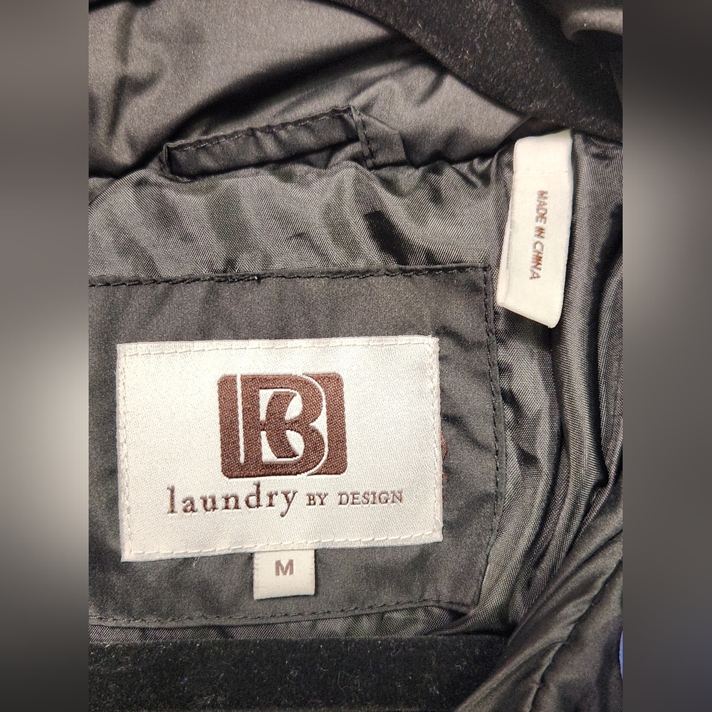Y2K Laundry by Design Women's Black Outerwear Puffer Jacket Size M. #G10 - Picture 3 of 11